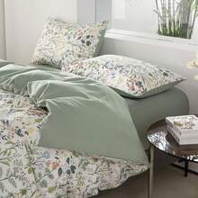 3pcs Sage Green Floral Garden Bedding Set, Vintage Floral Suit Duvet Cover Set, Countryside Floral Duvet Cover, Soft Feather Duvet Cover, Decorative Bedding Set For Modern Bedroom, Suitable For Women & Teens, 100% Polyester, Machine Washable, All Season, Ideal For Bedroom Or Guest Room, Includes 1 Duvet Cover & 2 Pillow Shams, Filling Not Included - Cadet Blue - View 6