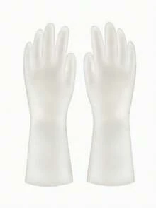 Reusable Long Sleeve Rubber Gloves For Dishwashing, Kitchen & Pet Cleaning - Food PVC Material - Other - View 17