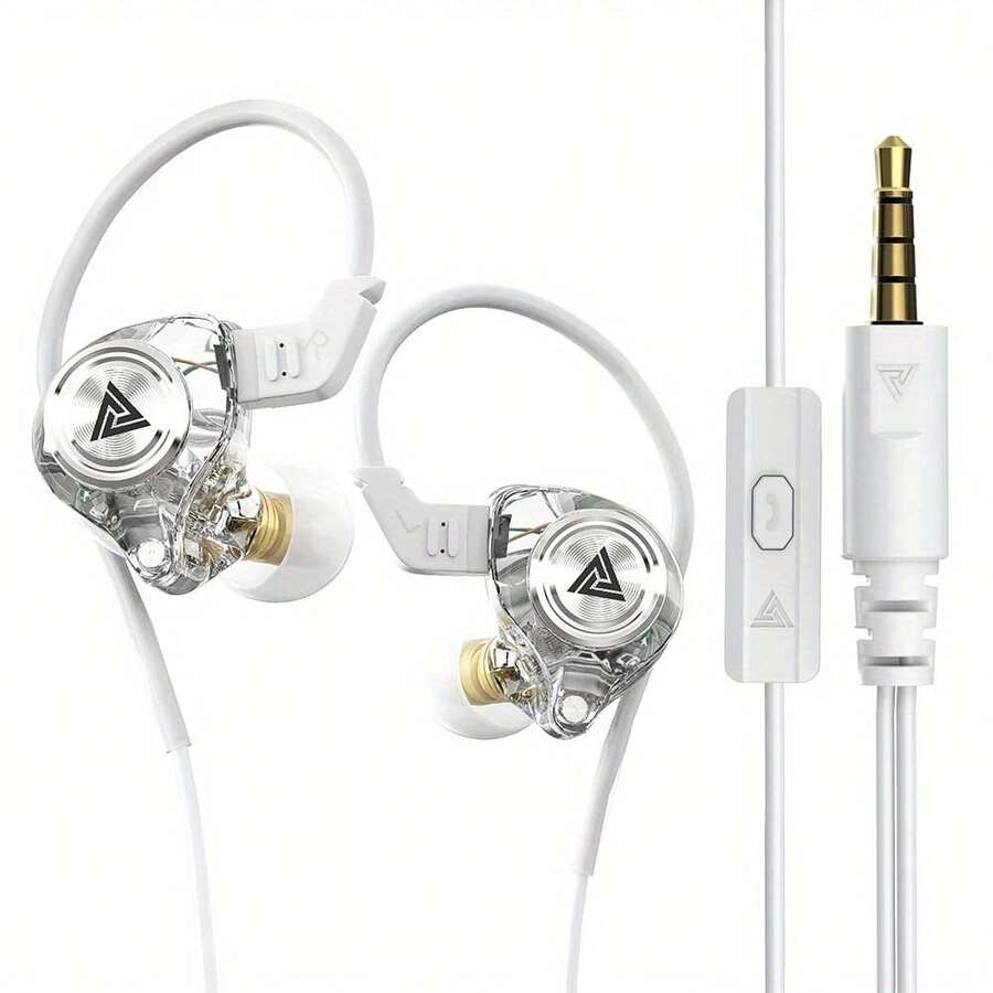 Auriculares intrauditivos de alta fidelidad, con cable y micrófono, cancelación de ruido de subwoofer, monitor para juegos y música, plástico duradero, cable de 120 cm/47.24 pulgadas, diseño de color vivo - Ver 1