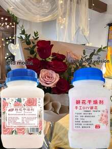 500g Gel de sílice de brisa primaveral para flores secas DIY, cambia de color, absorbente de humedad reutilizable, adecuado para flores eternas, rosas, preservación de flores frescas - Rosa vieja - Ver 6