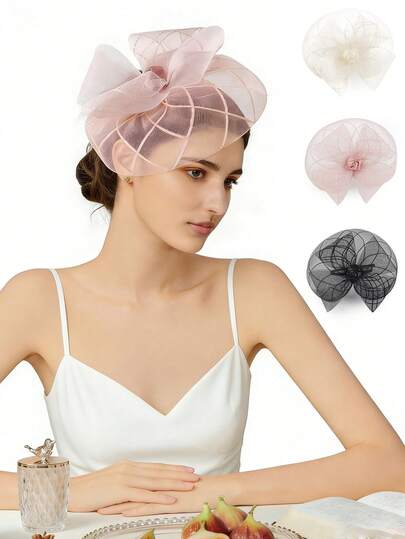 Fascinators Hats For Women Tea Party Hat Kentucky Fascinator Tea Party Derby Flower Pearl Pillbox Hat For Bridal Wedding Hair Clip