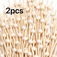 100/50/30/10pcs Wooden Color Pearl - Comes With High-Quality Bamboo Skewers, Suitable For Fruit, Appetizers, Drinks, Party BBQ, Fruit Kabobs, BBQ Skewers, Fruit Plate Decorations, Food Skewers, Fruit Skewers, Party Food Accessories, Party Food Serving, Party Supplies - White - View 14