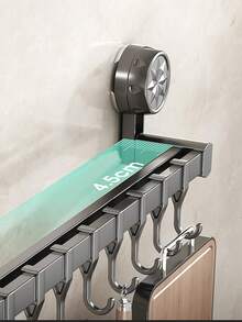 6/10/14 Hooks Modern Metal Baseball Cap Rack, Wall Mounted Hat Holder Display Organizer For Closet Door, Bedroom Entryway, Laundry Room - Multicolor - View 8