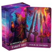 78 cartas de tarot luminosas, tamaño 13x8cm, adecuadas para lectores de sabiduría, creatividad y despertar, juego de cartas de insight - Arcanos Luminosos - Ver 6