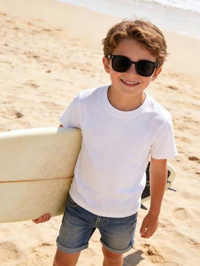 2 piezas Gafas cuadradas de moda, adecuadas para niños y niñas, decoración de fiesta de vacaciones y accesorios de fotografía