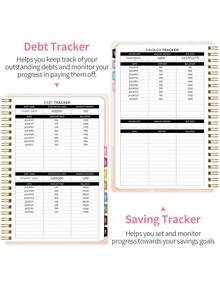 Sổ Lập Kế Hoạch Ngân Sách Đơn Giản Kèm Nhãn Dán Ngân Sách, Sổ Ngân Sách A5 Tiết Kiệm Tiền Kèm Sổ Theo Dõi Chi Phí, Sổ Theo Dõi Tiết Kiệm & Tổng Quan Chi Tiêu Hàng Tháng, Đồ Dùng Văn Phòng Phẩm Trường Học - Hoa màu cam - Xem 8