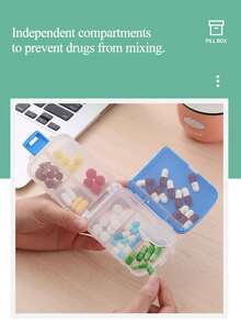 極簡時尚防潮密封藥盒，迷你掌心大小可折疊隔層，有效防止藥物異味交叉污染，輕巧便攜。密封設計確保藥盒保持乾燥防塵，易於存放與清潔，適合日常通勤、戶外旅行、出差、校園生活及居家健康護理。定期服藥者與維生素服用者的理想選擇 - 彩色 - 查看 7