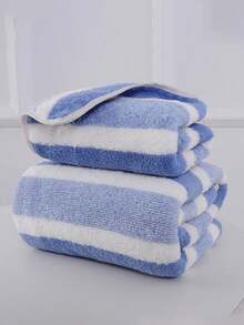 1pc Bath Towel (Available In Multiple Colors), Minimalist Striped Pattern, Made Of Polyester Fiber, Size 70*140cm Or 75*35cm, Also Available 1pc 30*30cm Hand Towel. Suitable For Men, Women, And All Ages, Ideal For Home Use, Highly Absorbent And Quick-Drying, Soft Texture. Suitable For All Seasons, Applicable To Bathroom, Hotel, Gym, Travel, Party, Outdoor Activities, Swimming Pool, Beach, Beauty Salon, Etc. - Multicolor - View 26