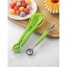 Bộ dụng cụ tạo hình và điêu khắc dưa hấu 2 trong 1, dao khắc trái cây, dụng cụ tạo hình dưa hấu (màu xanh lá cây) - Nhiều màu - Xem 7