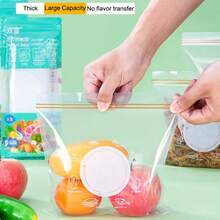 S/M/L 组合装双拉链自封袋 – 适用于厨房冰箱和冷冻室的自封塑料保鲜袋 - 透明 - 查看 2