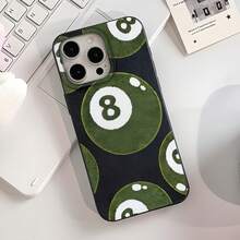 1 chiếc ốp lưng điện thoại màu đen giả da, họa tiết tối giản xanh matcha, phù hợp với 16 Pro Max, 17/16/15/14 Plus, 13/12/11. - Nhiều màu - Xem 3