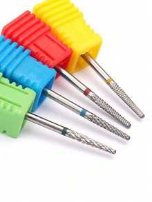 3/32" Tungsten Carbide Nail Drill Bits, Professional Tungsten Carbide Nail Cleaning Drill Bits For Removing Calluses And Dead Skin, Bi-Directional Rotation - Red - View 6