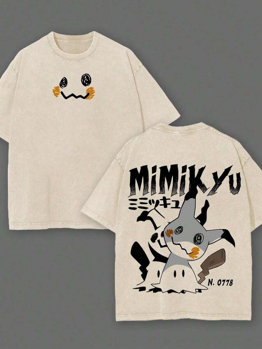 Camiseta Lavada Mimikyu - Albaricoque - Ver 1