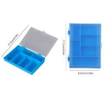 6 Grid PP Plastic Fishing Accessories Storage Box Portable Travel Organizer For Hooks Lures And Small Parts - Multicolor - View 4