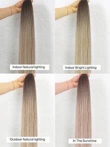 32英寸马尾接发，夹式马尾接发，环绕式长直发钩环马尾接发，有黑色/棕色/灰色/金色可选，女士适用。 - 彩色 - 查看 11