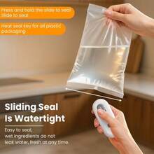 New 4 In 1 Mini Sealing Machine Snack Bag Portable Beer Bottle Opener Built-In Cutter USB Rechargeable Plastic Heat Sealer For Food Storage Magnetic Design Home Kitchen Pet Supplies Camping - White - View 7