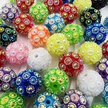 10 Stück 16mm Sonnenblumen Harzperlen, gerade Lochform rund, geeignet für DIY Handyanhänger, Schlüsselanhänger, Perlenbestückte Stifte und andere Schmuckzubehör - Farben mischen - Übersicht 5