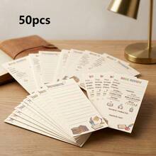 Bộ 20/50 thẻ đánh dấu sách bằng bìa cứng dày, thẻ ghi chú đọc sách kèm đánh giá cốt truyện và nhận xét, phù hợp cho người yêu sách và câu lạc bộ đọc sách, bộ văn phòng phẩm. - Nhiều màu - Xem 9