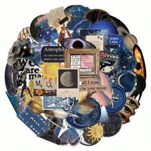 50pcs Space Themed Stickers For Scrapbooking, Diary, Planner, Card, Envelope, Luggage, Skateboard, Phone, Tablet, Toilet, Bathroom - Space - View 5