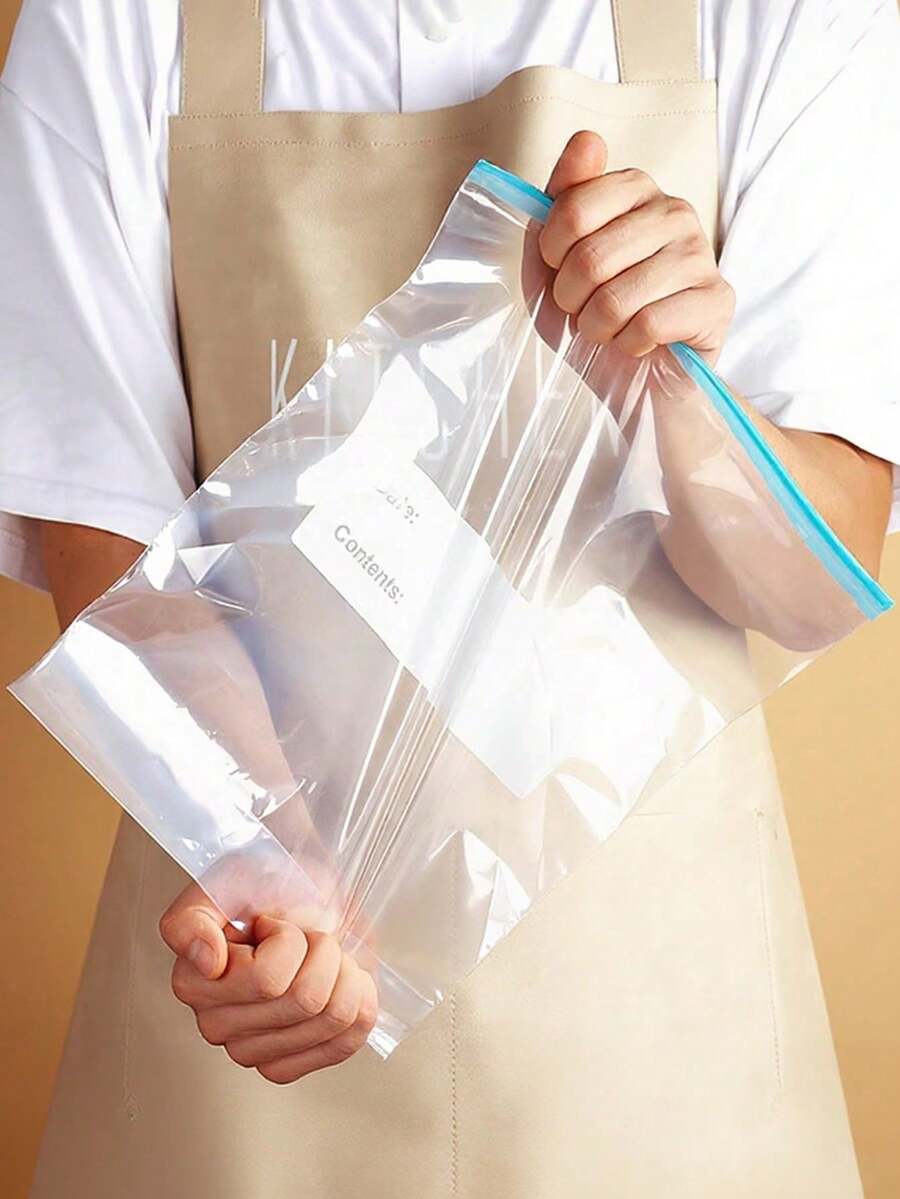 100个装食品保鲜袋，便捷拉链密封袋，冰箱食品保鲜袋，食品分类袋，大容量食品包装袋