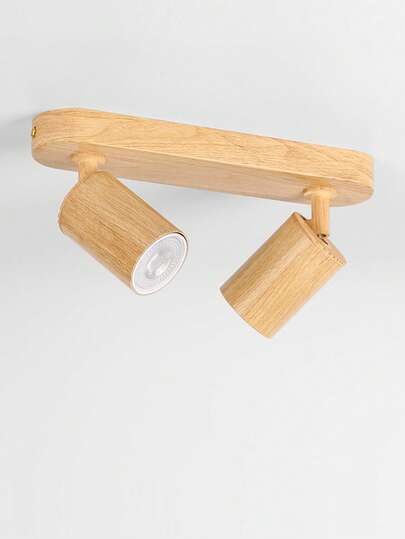 CANMEIJIA Đèn âm trần GU10 vân gỗ, hai đầu màu đen/trắng, chất liệu nhôm, có hoặc không kèm bóng đèn, thích hợp cho cửa hàng/phòng học/phòng ngủ/phòng khách/quán cà phê/phòng triển lãm/phòng trưng bày/bảo tàng/hành lang/hiên nhà, chọn kích thước theo nhu cầu.