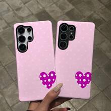 Funda para teléfono - Funda para teléfono - Funda minimalista 2 en 1 con diseño de corazón de lunares, compatible con Samsung Galaxy S26 Ultra, S26 Plus, S26, S25 Plus, S25 Edge, S24, S23, S22, S21 Ultra Plus, S20 FE 5G, Note 20 Ultra;A prueba de golpes, duradero, resistente a arañazos, adecuado para varios modelos de  17, 16, 15, 14, 13, 12, 11, Plus, Air, Pro, Max, Plus, Ultra, A05, A06, A07, A13, A14, A15, A16, A17, A26, A52, A53, A54, A55, A56, A32, A34, A35, A36, A71. - Color mixto 1 - Ver 8