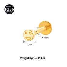 1 chiếc khuyên tai bằng hợp kim titan hình nụ cười thời trang và đơn giản dùng cho môi, mũi, tai, xương tai và ốc tai, kiểu Bohe Inlay, cỡ 16G, hình chữ nhật, ren trong, trang sức môi và mũi, trang sức xỏ lỗ tai và môi, quà tặng hẹn hò. - Móng môi (1 cái) - Xem 3