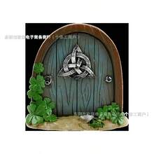 木制仙女门装饰，创意童话小屋家居装饰，桌面微景观摆件，花园装饰 - A - 查看 4
