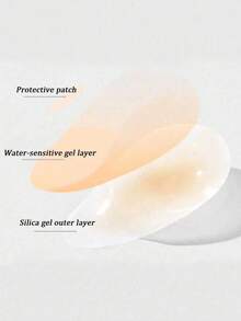2pcs Women Silicone Solid Color Minimalist Invisible Reusable Nipple Covers, Comfortable Seamless Suitable For Dresses & Gowns - Multicolor - View 2