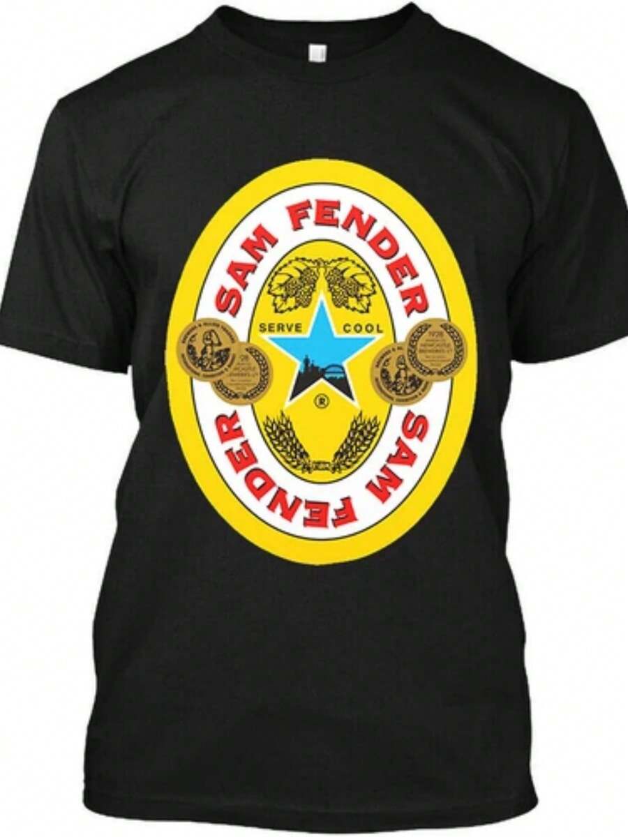 NWT Sam Fender English Singer Guitarist Musician Retro Logo T-Shirt Size S-4XL - Black - View 1