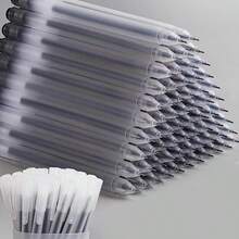 Bộ 10/20/30/50 bút bi gel mờ trong suốt tối giản, đầu bút mảnh 0.5mm, mực đen viết trơn tru, thích hợp cho trường học, văn phòng phẩm, văn phòng phẩm thẩm mỹ, phù hợp cho nhật ký và ghi chú. - Nhiều màu - Xem 2