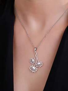 Dây chuyền hoa bồ công anh bằng thép không gỉ, trang sức thời trang dành cho phù dâu. - Bộ sưu tập Dandelion - Xem 9