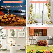 Vincidern 4Pcs Black Metal Tall CandleStick Holder, 51.1 Inch Vintage Floor Taper Candle Holders, 2-In-1 Stake & Floor Standing Design For Wedding Centerpiece,,Lawn Yard Patio Driveway,Decorative Garden - 落地燭台金屬 - 查看 7