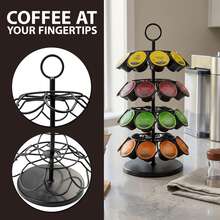 Crystals 36 Pod Coffee Capsule Holder Stand – 360° Rotating Storage Rack For Coffee Pods - View 5
