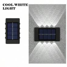 1个太阳能户外壁灯，6/8 LED太阳能置物架灯，可充电电池，壁灯，户外灯，适用于庭院、街道、围栏、车库、花园，完美装饰 - 黑色壁燈 - 查看 15