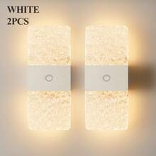 Crystal Motion Sensor Wall Lamp, LED Magnetic Wall Light, 1200mAh Battery-Powered Night Light, Easy To Install, Adjustable Color Temperature And Brightness, Suitable For Hallways, Bathrooms, Bedrooms, Stairs, Home Decor, Living Room Decor, - Square Hill - View 24