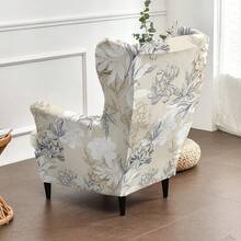 2pcs Stretch Printed Universal Tiger Chair Cover Protector Set (1pc Sofa Cover + 1pc Seat Cushion Cover) - Colorful Flower Shadows - View 5