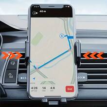 Car Air Vent Phone Holder With Hook Clip, 360 Degree Rotation, Compatible With Multiple Phones, Suitable As Holiday Gift - Multicolor - View 5