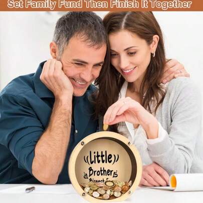 1pc Natural Wooden Piggy Bank With Halloween Pumpkin Lid - Easy Coin Slot, Secure Lock Mechanism, Autumn Desk Decor/Adult Money Saver, Durable Birchwood Structure, Cute Birthday/Thanksgiving/Halloween Gift
