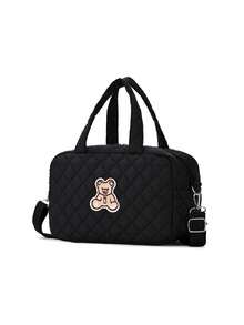1 pieza Bolso de mamá estilo INS, pequeño bolso de mano con asa de hombro y bandolera, bolso de maternidad con bordado de moda, adecuado para todas las estaciones - Multicolor - Ver 1
