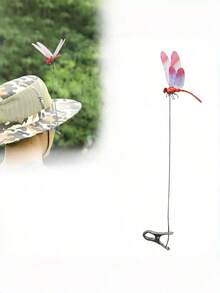 1/4pcs Realistic Dragonfly Clips, Pest Repellent Lobster Clips, 3D Simulated Fake Dragonfly Decorative Clips, Plastic Dragonfly Garden Hummingbird Decorative Stakes With Support, Suitable For Indoor And Outdoor - Multicolor - View 4