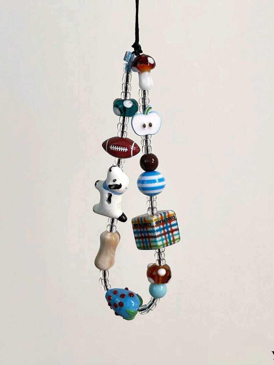 Keychain Making Supplies Jewelry Charms For Bracelets Phone Chain Island Sweet Girl Style Phone Case Lanyard CCD Camera Pendant Handmade Beaded Earphone Case Phone Anti-Loss Rope Bag Charm New - Blue - View 1