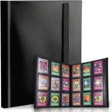 Card Binder, 9 Pocket Trading Card Album Folder,20 Pages, 360 Card Capacity Sports Card Binder, Premium Card Binders Compatible With MTG, TCG, Baseball Cards (Black) - Black - View 9