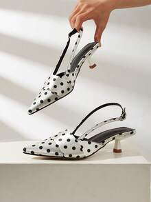 2024新款优雅时尚女士后系带套脚鞋（鞋面随机裁剪） - 黑與白 - 查看 2