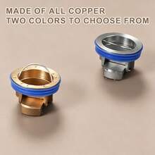 马桶排水阀，铜质排水过滤器，防臭防虫回弹自密封排水阀，直插式 9JDH - 銀 - 查看 3