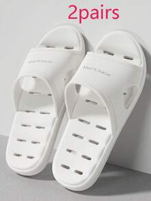 Anti-Slip, Odor-Resistant Bathroom Slippers, Breathable Perforated EVA Material, Unisex Home Sandals - Slippers - View 24