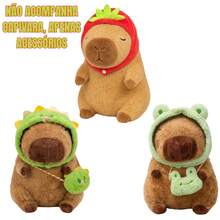 Acessórios Decorativos Capivara Pelúcia Touca e Bolsinha - Touca Morango Grande - Visão 3