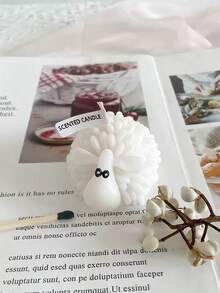 1 buah Cetakan Silikon Domba Berbulu 3D, Lilin Aromaterapi Buatan Tangan DIY, Plaster, Figur Dekorasi Diffuser - A-putih - View 7