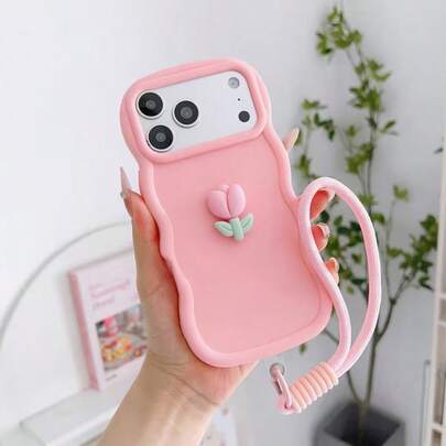 2026 最新郁金香马卡龙设计 DIY 手机壳，硅胶防震保护套，适用于三星 Galaxy S26、S25、S24、S24+、S24 Ultra、S24 FE、S20、S21、S22、S23 以及 11、12、13、14、15、16、17 Pro Max