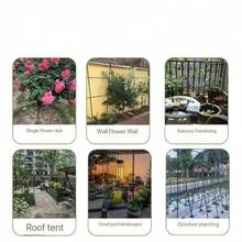 Bộ giá đỡ cây leo 27 chi tiết. Đây là bộ giàn leo hình chữ A, được thiết kế cho ban công, sân vườn và vườn rau nhỏ, thích hợp cho các loại rau leo như dưa chuột, đậu xanh, mướp, khổ qua. Bao gồm: 8 đầu nối nhựa 4 chiều/3 chiều, 2 kẹp cố định cây, 17 thanh đỡ phủ sơn màu xanh lá cây. - Bộ giá đỡ - Xem 5
